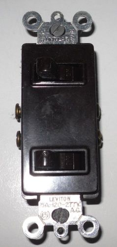 Leviton, 5634, Combination Decora, 2 Single Pole Switches, Brown, 15A-120/277V