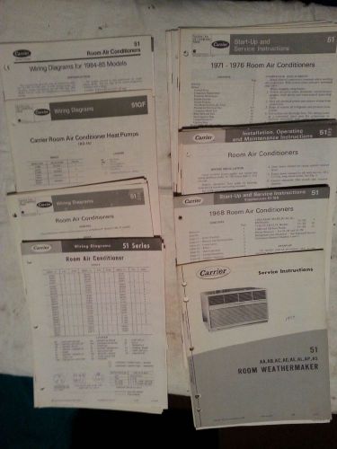 Carrier Window Air Conditioner Wiring diagrams and service manuals