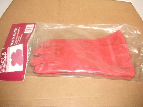 SEYMOUR LEATHER HEARTH GLOVES. # 2682403. New In Package. Fire Place. Wood Stove