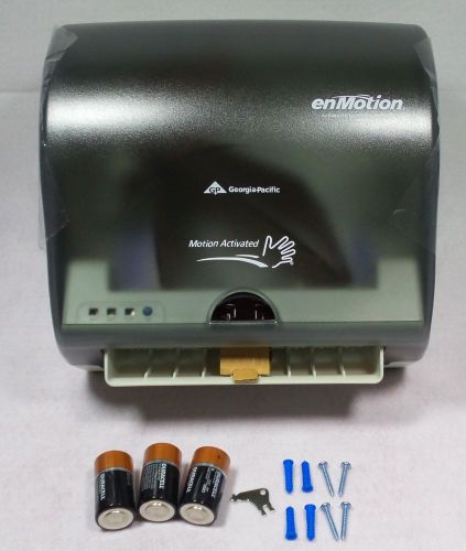 *new* georgia pacific enmotion automated battery operated towel dispenser w/key for sale
