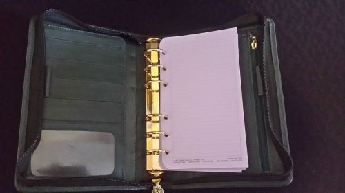 Full-Grain Nappa Leather Franklin Quest Small Green Organizer/Wallet Size 5X7