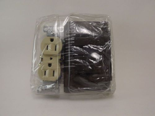 Sigma Electric - 14227 - WEATHER PROOF KIT DUPLEX COVER RECEPTACLE &amp; OUTLET NEW