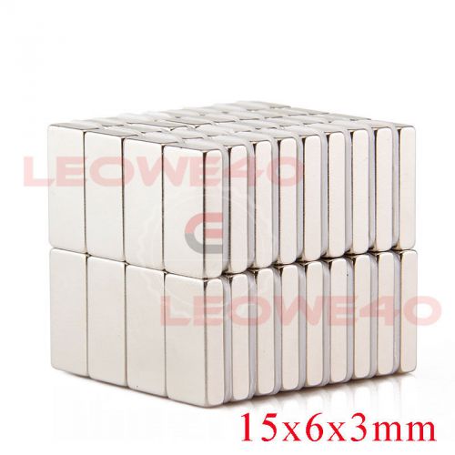 10/25/50X N50 15x6x3mm Rectangular Magnet Rare Earth Neodymium N714 from London