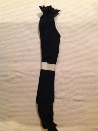 Uniform Cravats 22&#034; Black Clip On Ties, Bundle Of 6 ties