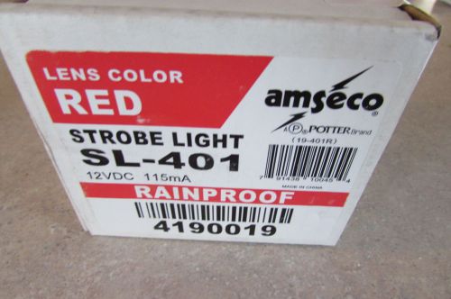 Amseco SL-401R SL-401 Indoor Outdoor Rainproof RED Strobe 4190019 NIB Sealed