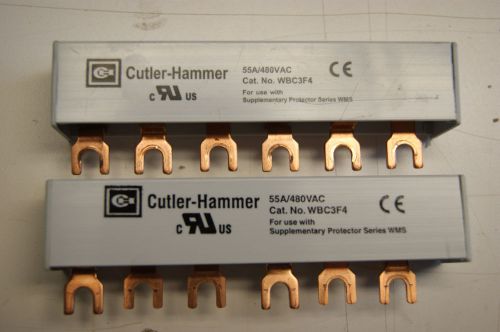 Cutler-hammer cat no. wbc3f4 fork accessory 55a/480vac  6 connectors (lot of 2) for sale