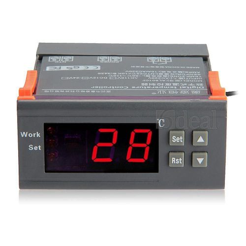 LCD Digital Temperature Control Controller Thermostat Aquarium Sensor AC 220V