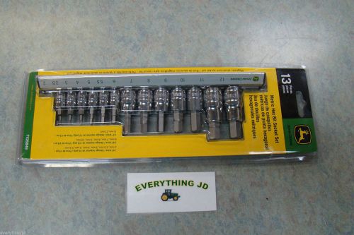 John deere 13-piece metric hex bit socket w/magnetic rail - ty26848 for sale