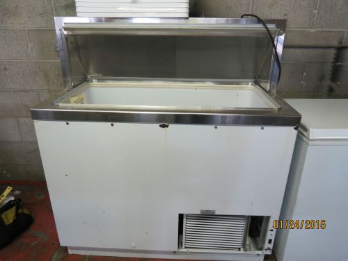 Used master-bilt 46-1/2&#034; ice cream dipping cabinet with bucket adapters and lids for sale