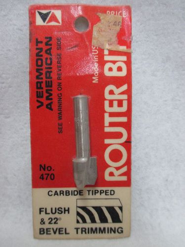 Vermont american router bit 470 carbide tipped flush 22 bevel trimming (ll2354) for sale