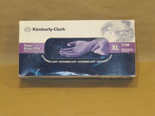 Kimberly-Clark 50604 SAFESKIN Purple Nitrile-XTRA Exam Gloves, 5mil, X-Large