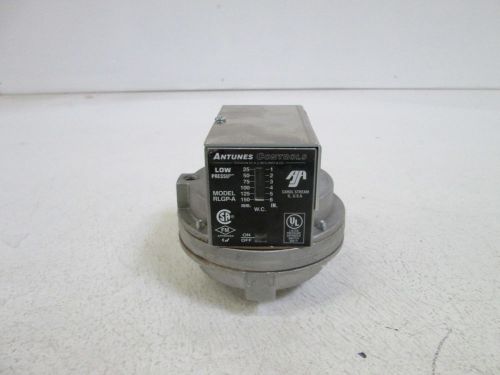 ANTUNES CONTROLS LOW PRESSURE SWITCH 25-150MM - 1-6 IN. RLGP-A *USED*
