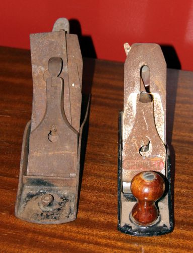 Two old wood planes Bailey and Gripwell