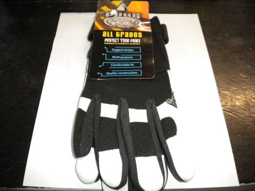 Pug Gear All Trades leather work gloves black and white