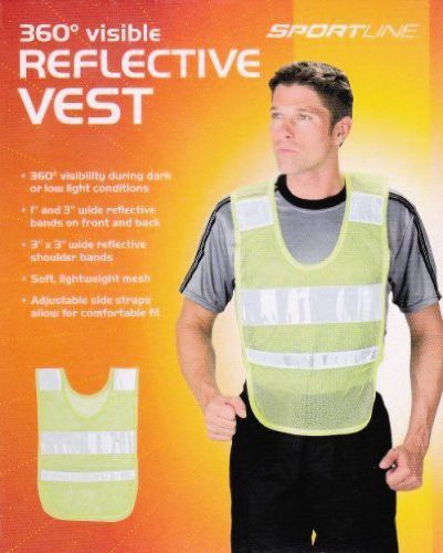 Sportline sb3117ye reflective vest- 360 high visibility vest for runners and for sale