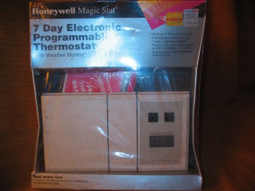 NOS Honeywell Programmable 7 day Thermostat Magicstat w/ Weather Monitor