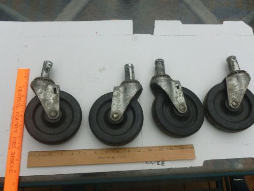 Four 1 1/4&#034; x 5&#034; casters for sale