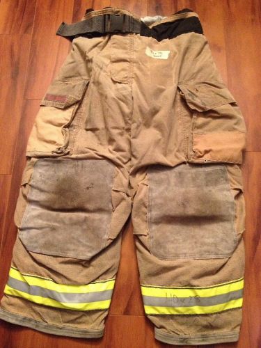 Firefighter PBI Gold Bunker/Turn Out Gear Globe G Extreme USED 40W x 28L  2005&#039;