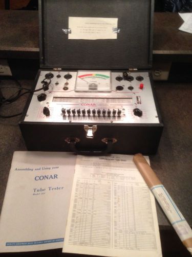 Conar 221 tube tester with supplementary tube chart, and operation manual for sale