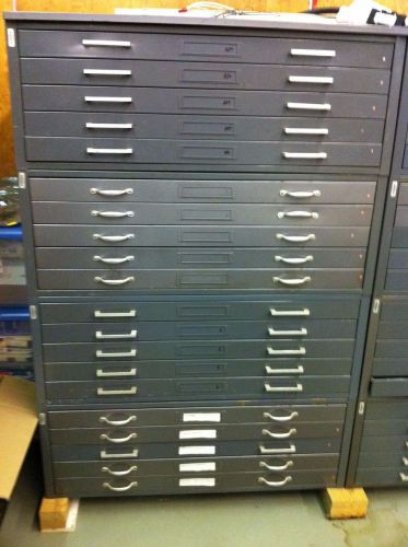 Hamilton BLUEPRINT FILES FLAT FILE CABINET  20 Drawer- 4 sections