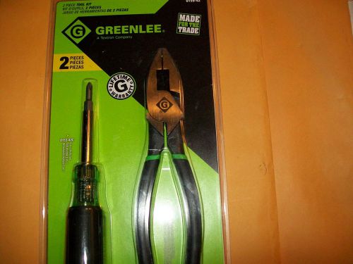 Greenlee 2-pc 9&#034; heavy-duty side-cutting pliers &amp; 6-in-1 screwdriver  0159-42 for sale