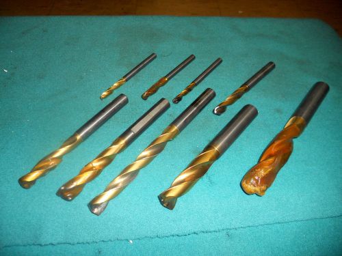 (9) Assorted Carbide Drills with Through the Drill Coolant