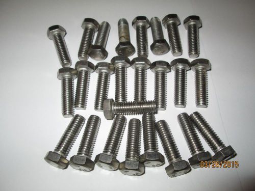 &#034;316&#034; high grade stainless steel hex cap screws 3/8-16x1-1/4 25 pcs. high grade for sale