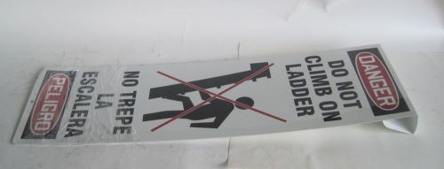Accuform signs aluminum do not climb on ladder warning sign klb426 nnb for sale