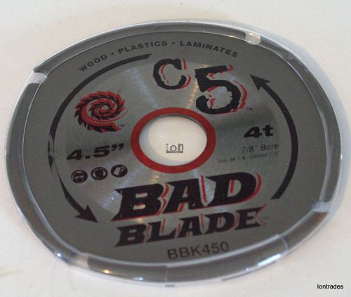 Kwik Tool 4.5&#034; Circular Saw Blade BBK450 Bad Blade 7/8&#034; Arbor C5 4Tooth