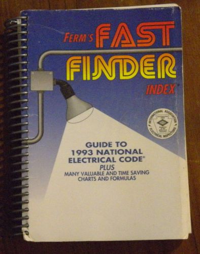 FERM&#039;S FINDER GUIDE TO THE NATIONAL ELECTRICAL CODE NEC HANDBOOK MANUAL 1993