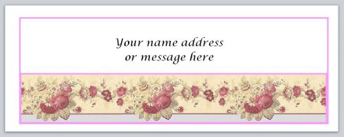 30 Personalized Return Address Labels Roses  Buy 3 get 1 free (bo322)