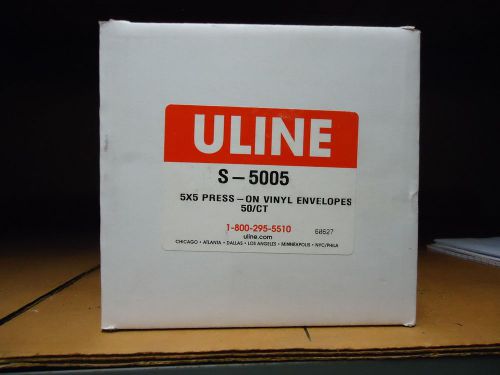 Uline 5x5 press-on vinyl envelopes  50 count