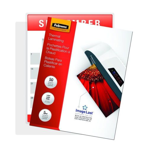 Fellowes Laminating Pouches, Thermal, ImageLast, Letter Size, 5 Mil, 50 Pack ...
