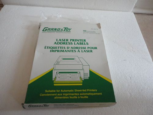 PRINTER LABEL PAPER GRAND &amp; TOY LASER 4? X 1 1/2? Pack of 1400