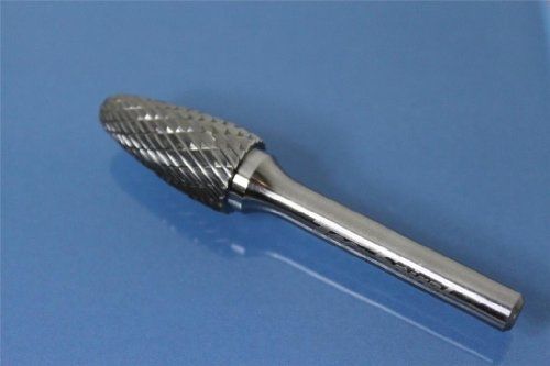 TEMO SF-5 Double Cut CARBIDE ROTARY BURR 1/4&#034; SHANK 1/2&#034; Round Nose Tree