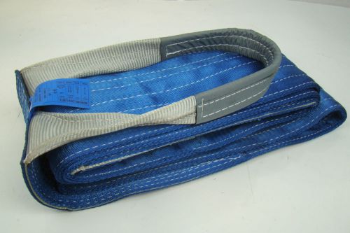 8&#034; x 16&#039; blue heavy duty nylon sling tow recovery strap 16,000 lbs single ply for sale