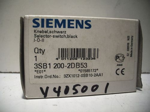 SIEMENS 3SB1200-2DB53 NEW! 22mm 3POS. BLACK SELECTOR SWITCH KNOB
