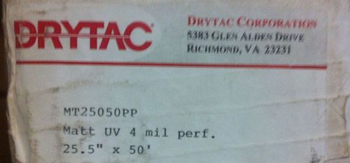 DryTac Matt UV 4 mil perf. Part # MT25050PP