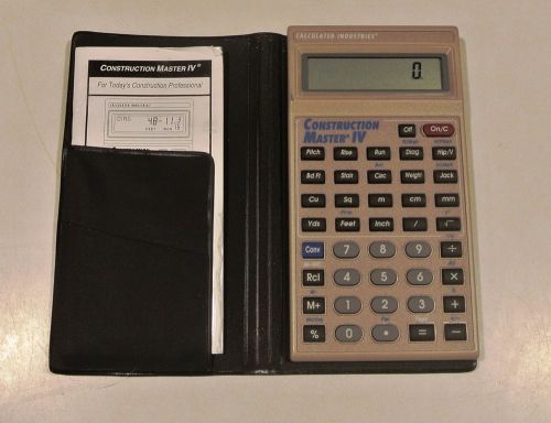 CONSTRUCTION MASTER IV CALCULATOR Magnetic Case and User Guide