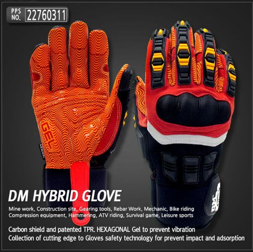 Industrial Safety Glove, DM Hybrid (Size option : M, L, XL )