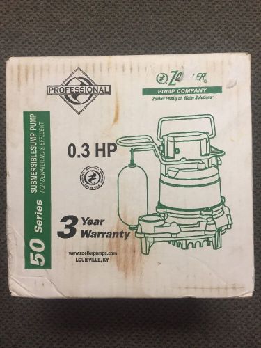 Zoeller 1-1/2&#034; sump pump -3109-s- (0.3 hp) -new- for sale