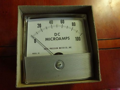 IDEAL PRECISION Meter DC Micro Amps 0 -100