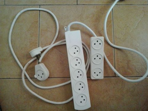 2 israeli european multi electric sockets Electrical Outlet + extension cable