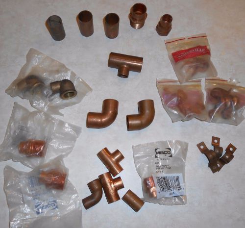 Nibco copper and brass fittings lot of 17 for sale