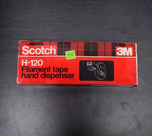 Scotch 3M Filament Tape Hand Dispenser H-120 In Red Box Instructions