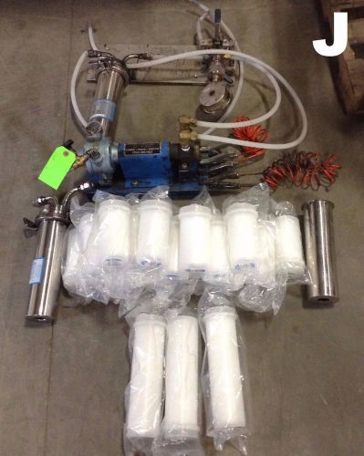 Viking fh32 gear pump w/ roki laboratory filter cartridge &amp; filter system gast for sale