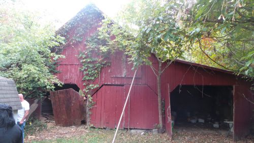 Red Antique Barn Board, Lumber, Beams, Complete Structure