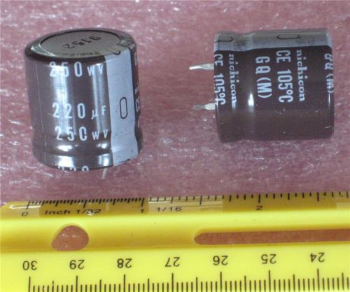 220uF 220 uF 250v 105c Electrolytic Radial E Snap-in Capacitor  (Qty 4) * NEW *