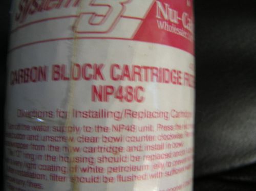 Nu-pure system 3 by nu-calgon carbon block cartridge filter np48c for sale