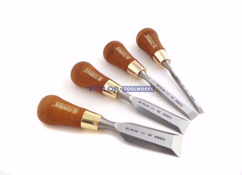 Narex (Made in Czech Rep) 4 pc set 6, 12, 20, 26 mm Butt Woodworking Chisels